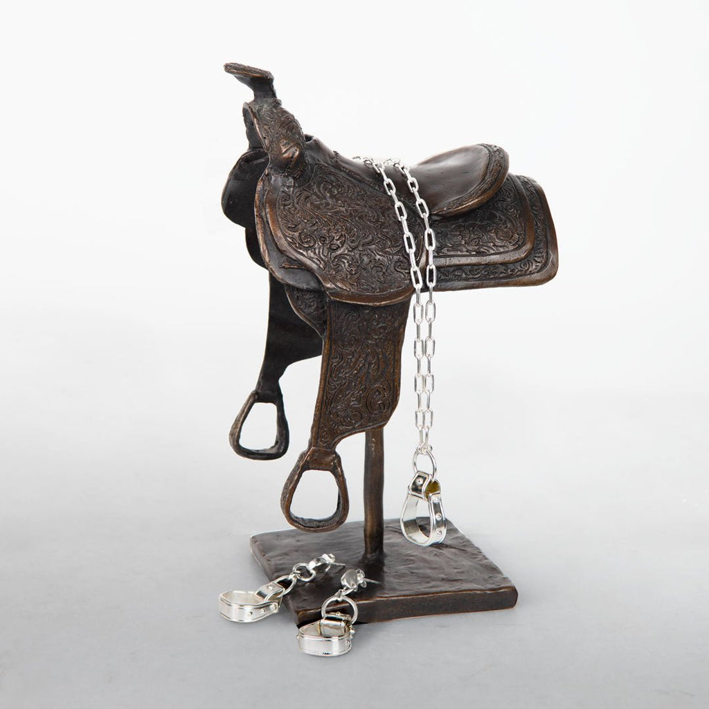 Cheyenne - Single Western Stirrup Necklace in Silver
