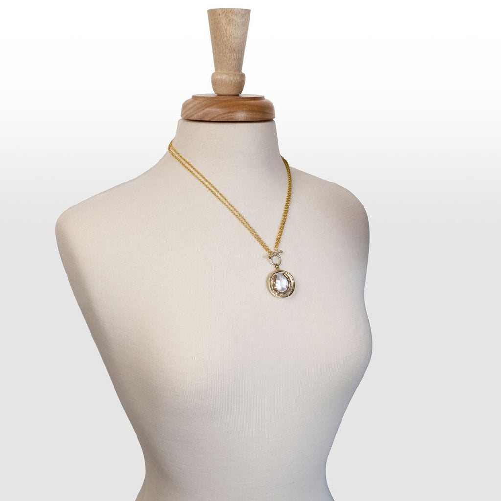 Cody - Double Sided T-Bar Horseshoe Charm Necklace