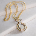 Cody - Double Sided T-Bar Horseshoe Charm Necklace