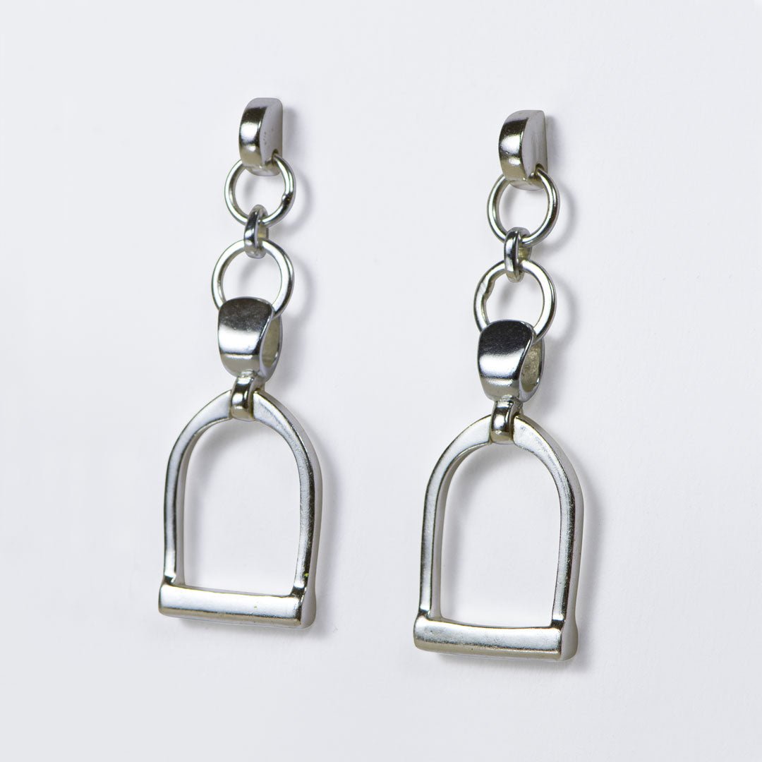 Cortina - Cuban Chain Horse Stirrup Bracelet in Silver