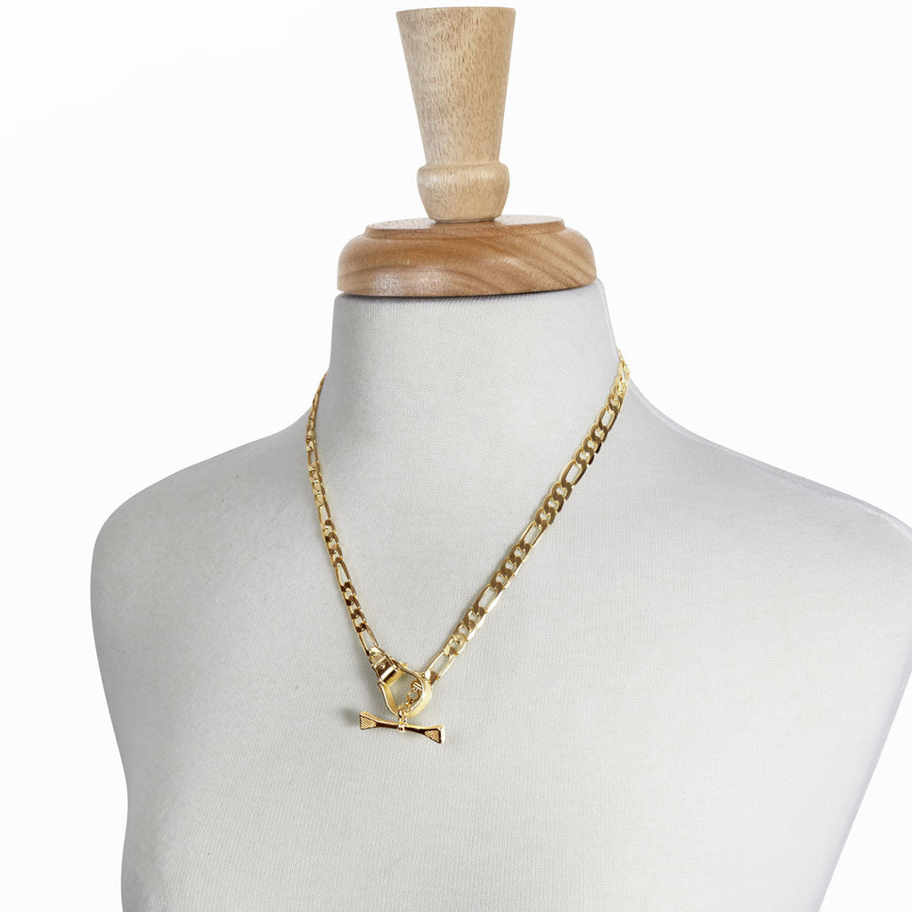 Cortina - Cuban Chain Western Necklace in Gold