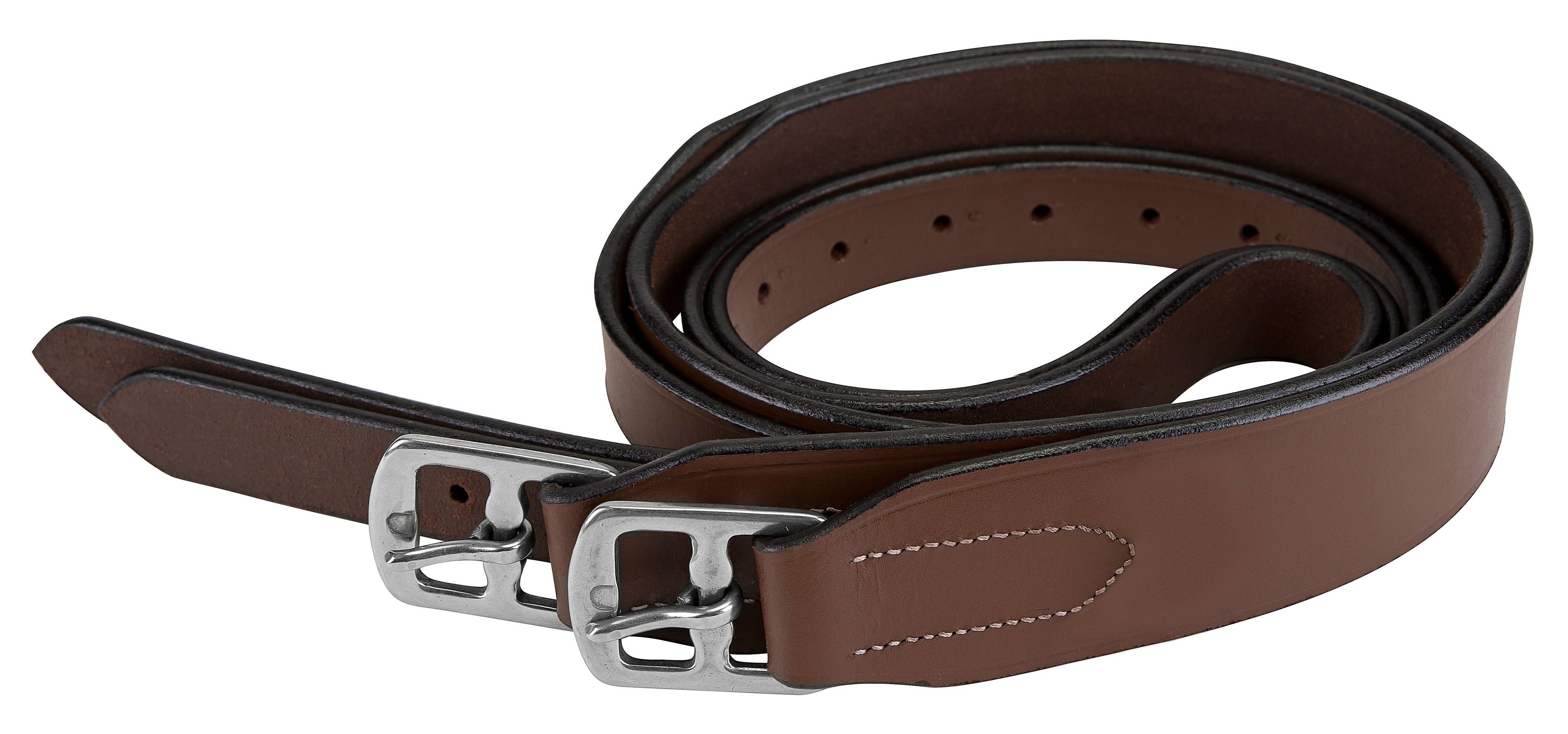 Henri de Rivel X-Wide Stirrup Leathers: Havana / 54