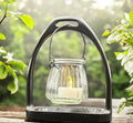 English Stirrup Candle Lights - Glossy Black