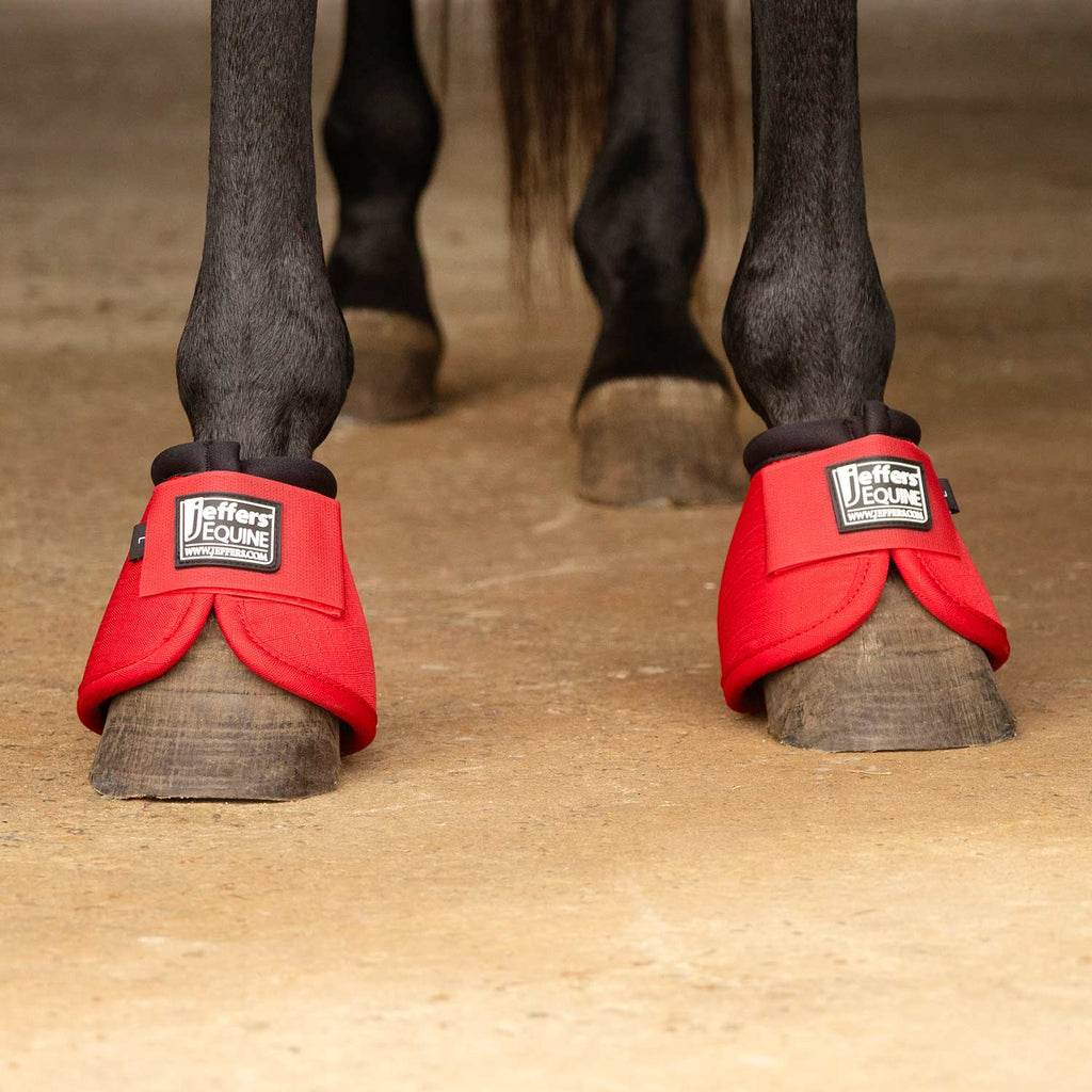 Jeffers No-Turn Bell Boots for Horses, Solid Colors, 2 ct
