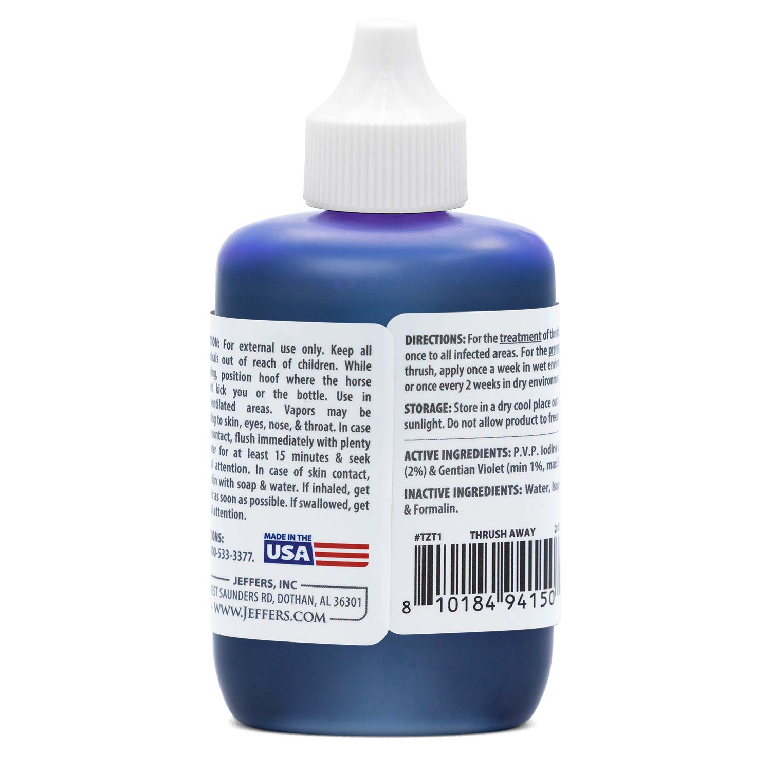 Jeffers Thrush Away Hoof Treatment for Thrush in Horses, 2 oz