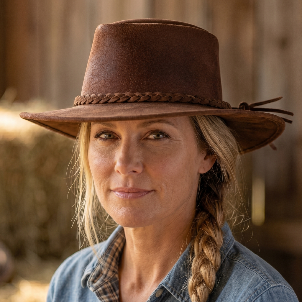 Canyons Leather Rancher Hat - Brown