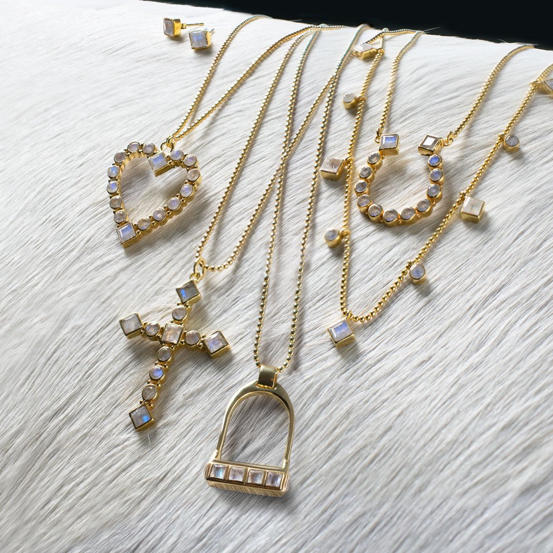 Keepsake - Turquoise Cross Necklace in Gold