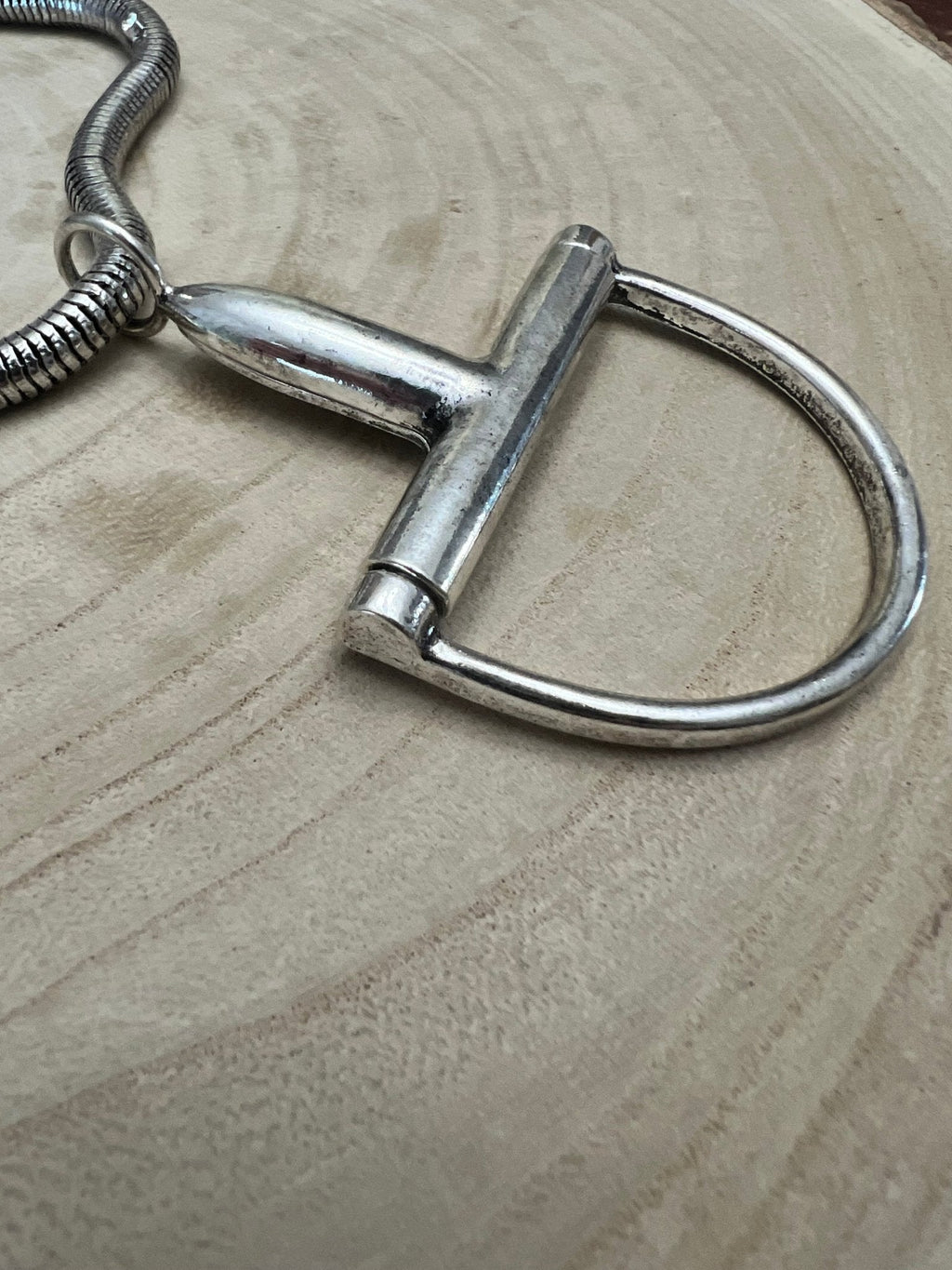Silver Horse Bit Statement Necklace - Bold Western Equestrian Jewelry