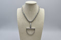 Silver Horse Bit Statement Necklace - Bold Western Equestrian Jewelry