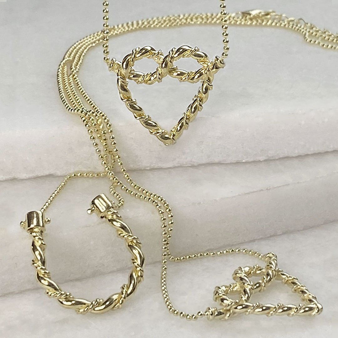 Lariat - Rope Twist Large Hair Pick in Silver