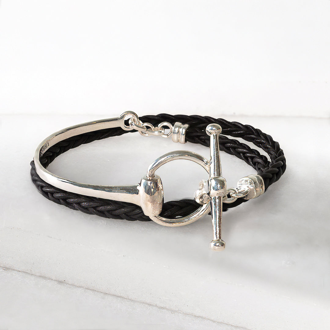 Odeza - Wrap Around Horse Bit Bracelet in Silver