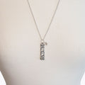 Love - Horseshoe Coin Dog Tag Necklace in Silver
