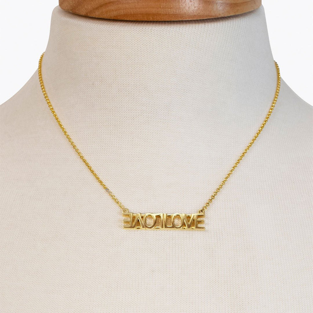 Love - Horseshoe Coin Pendant in Gold