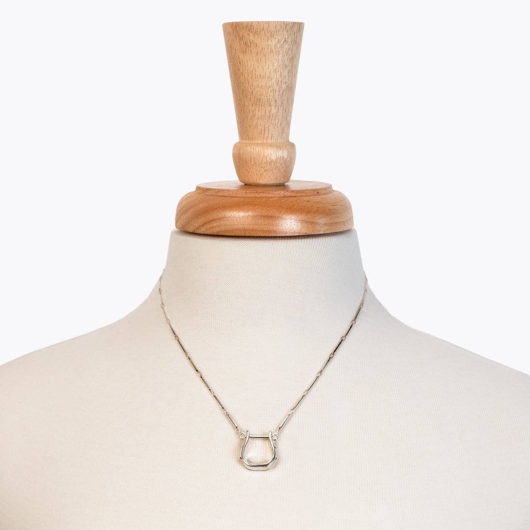 Mesa - Western Horse Stirrup Necklace in Gold
