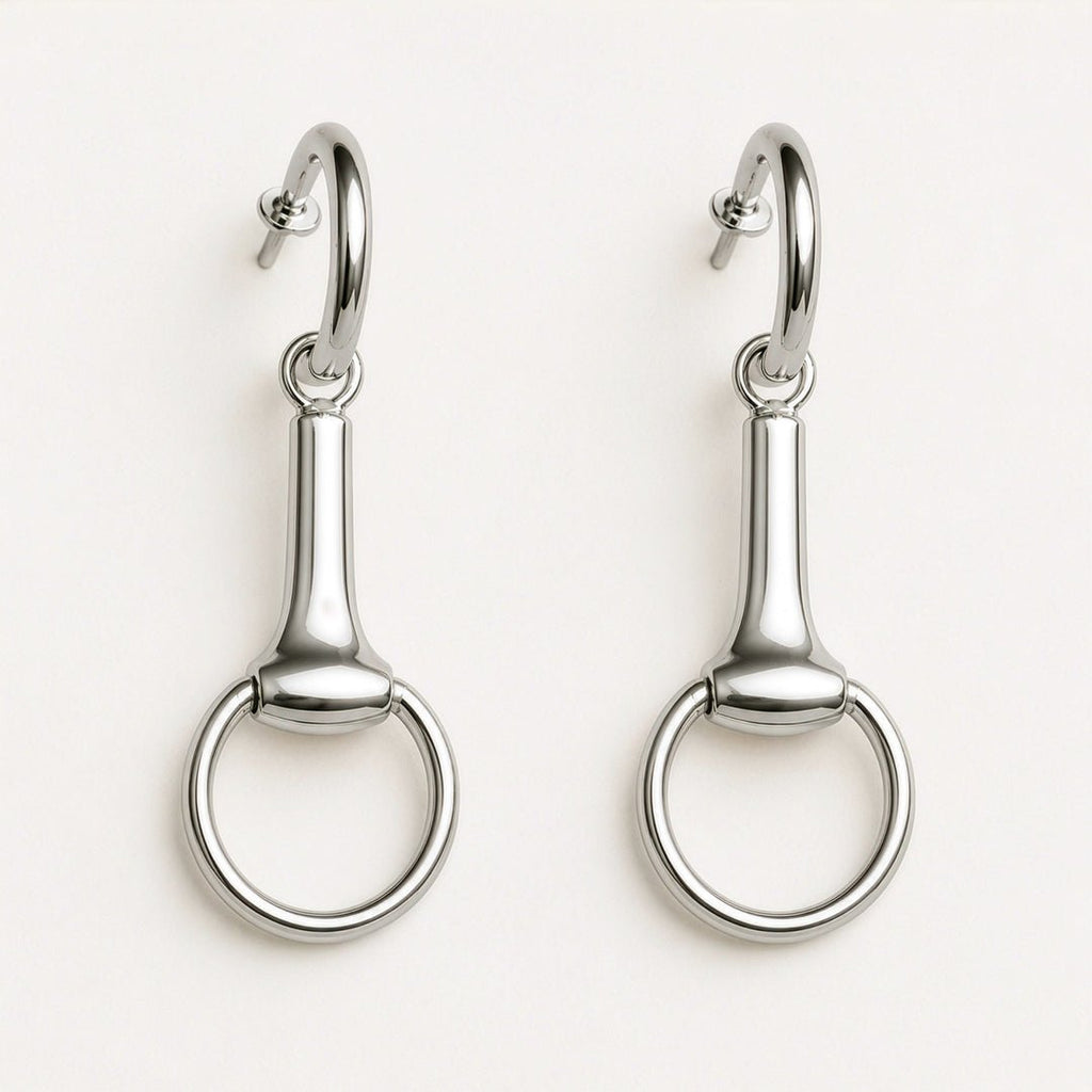 Odeza - Wrap Around Horse Bit Bracelet in Silver & Black