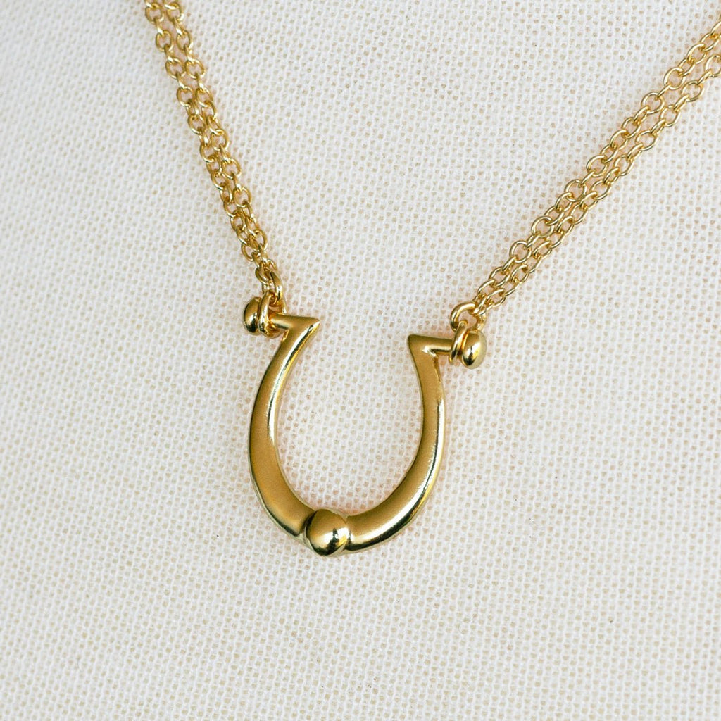 Omega - Equestrian Horseshoe Necklace in Gold