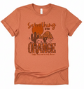 Something in the Orange Desert Graphic Tee | Premium Bella + Canvas 3001 Western Shirt | Rowdy Rowels Clay Retro Sunset T-Shirt