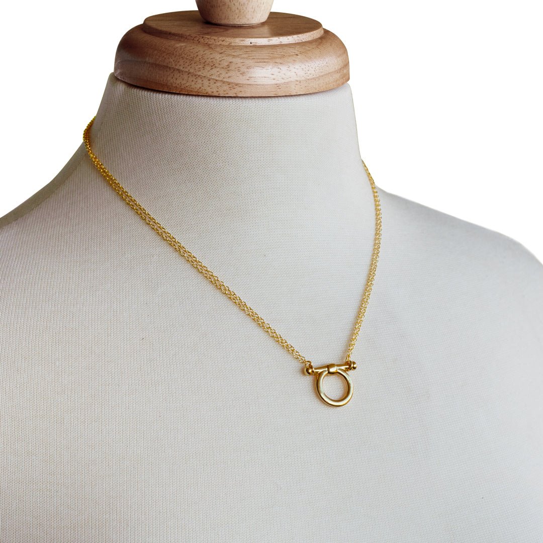 Orion - Equestrian Horse Bit Necklace in Gold
