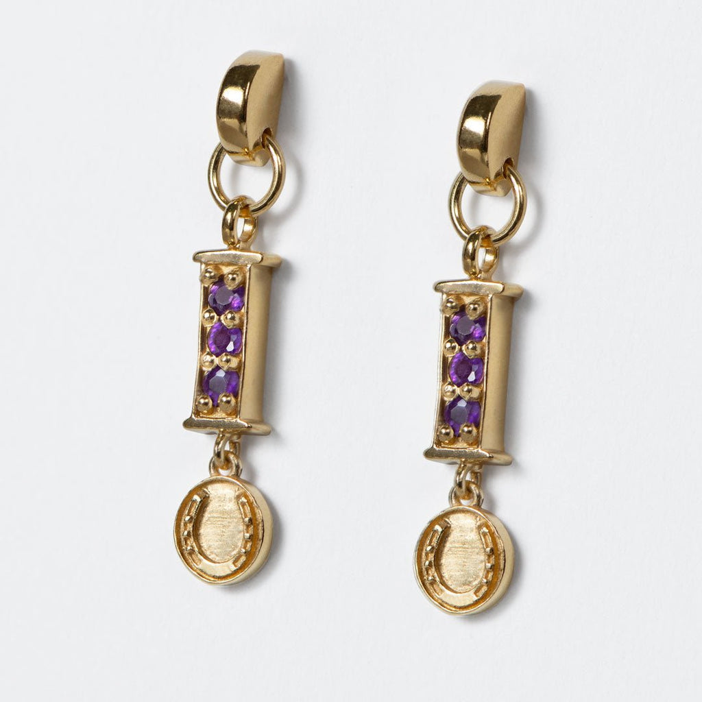 Prism - Linea Amethyst Equestrian Earring