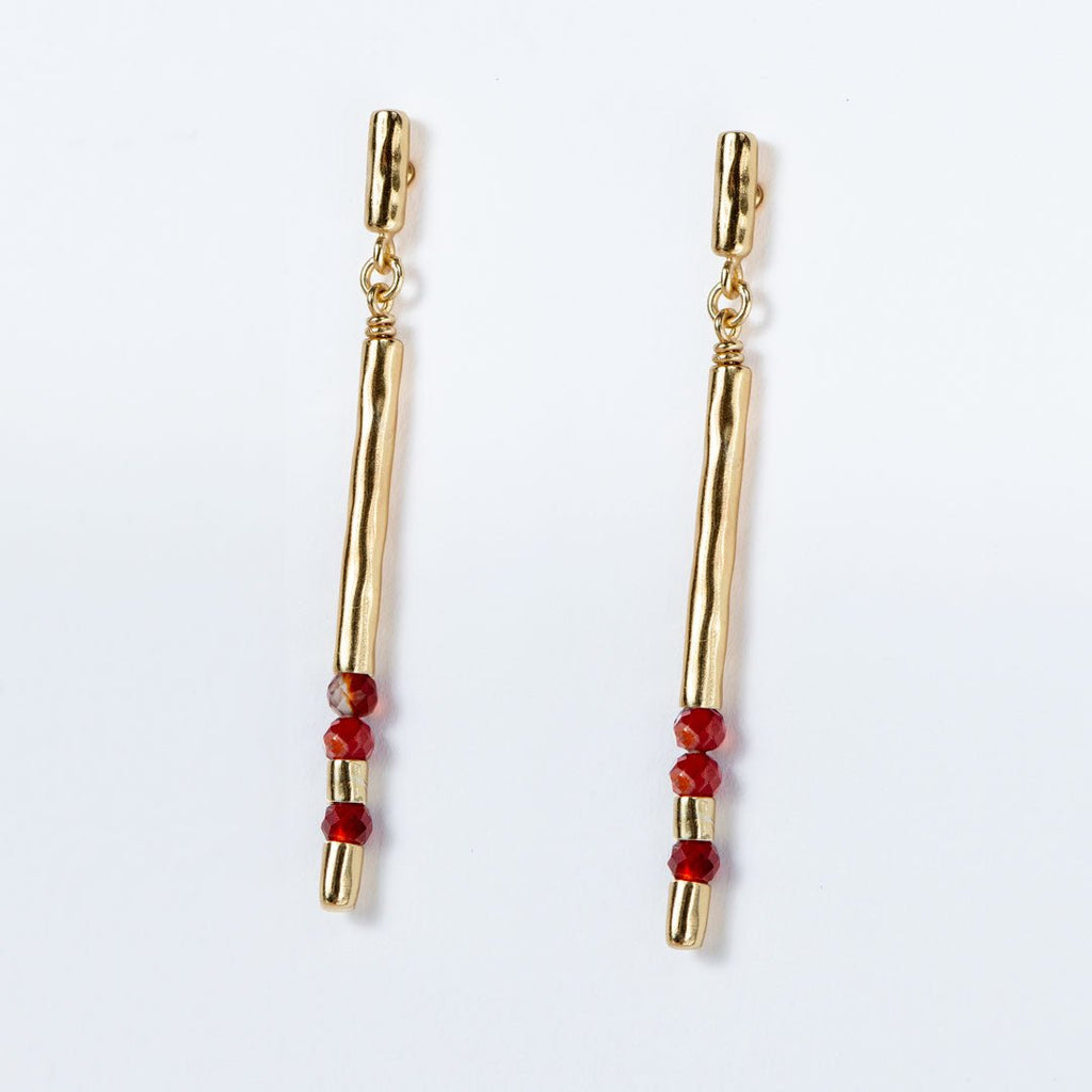 Prism - Linea Carnelian Equestrian Earring