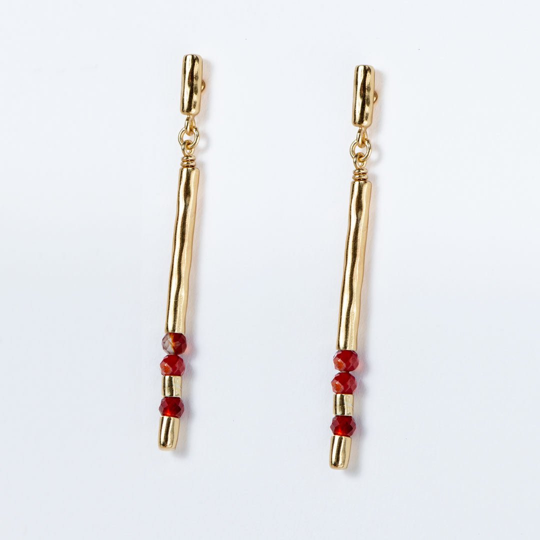 Prism - Linea Carnelian Equestrian Earring