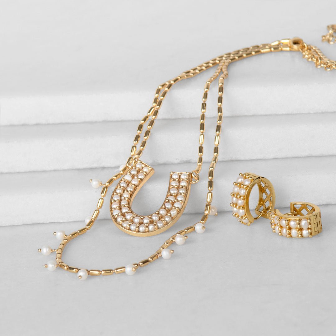 Prism - Pearl Equestrian Horseshoe Necklace & Choker