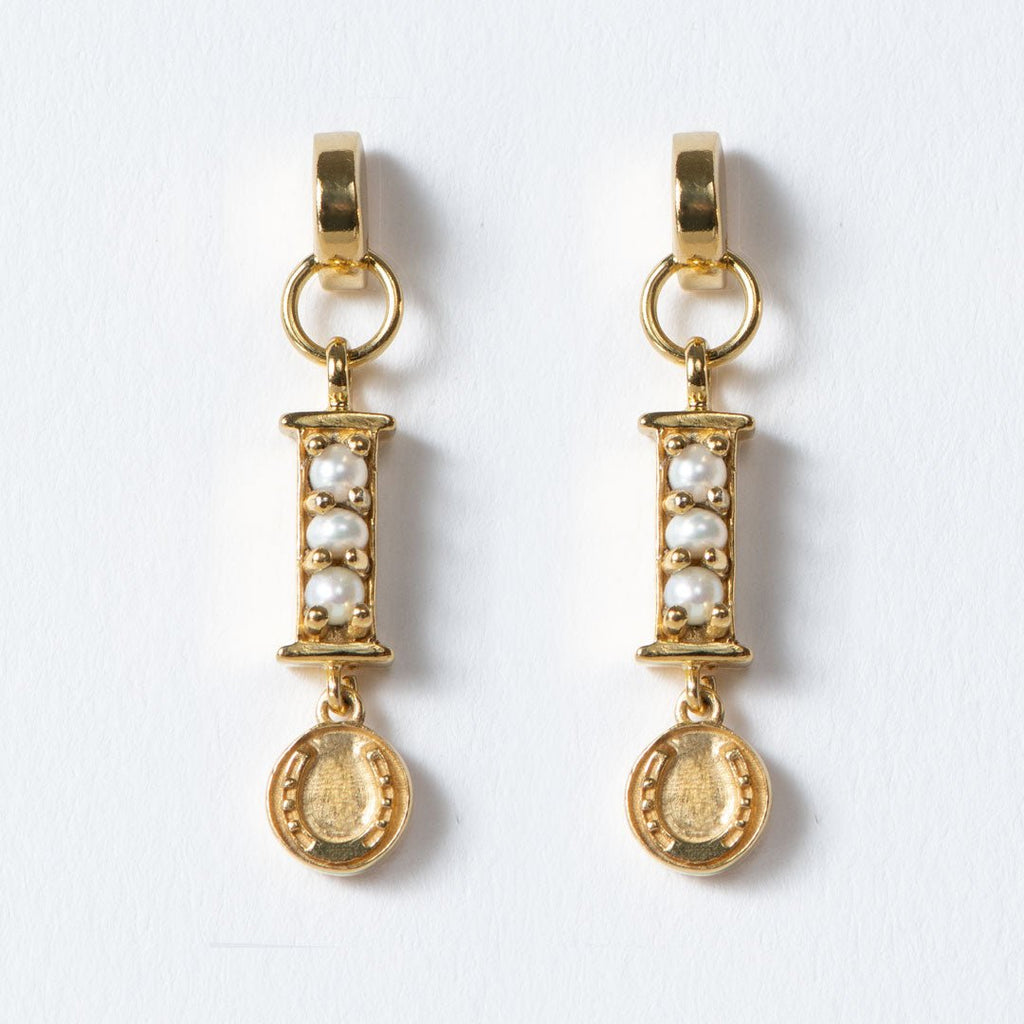Prism - Pearl Horseshoe Coin Earring