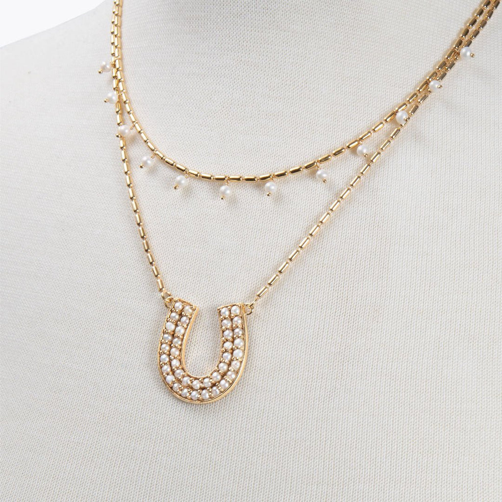 Prism - Pearl Horseshoe Coin Equestrian Bracelet