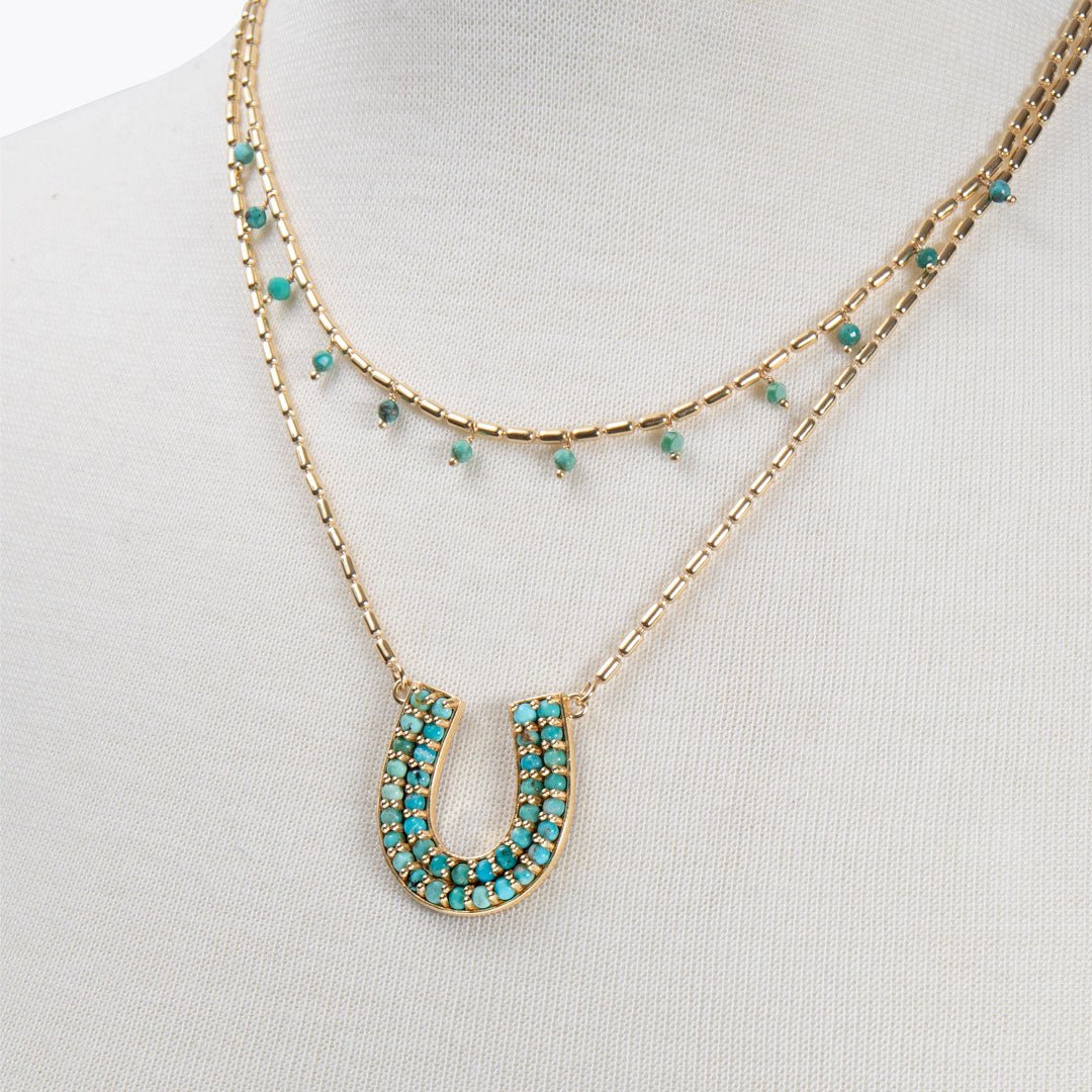 Prism - Turquoise Horseshoe Coin Equestrian Bracelet