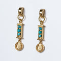 Prism - Turquoise Horseshoe Coin Earring