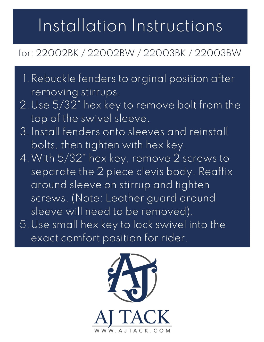 AJ Tack Swivel and Lock Stirrup Turner