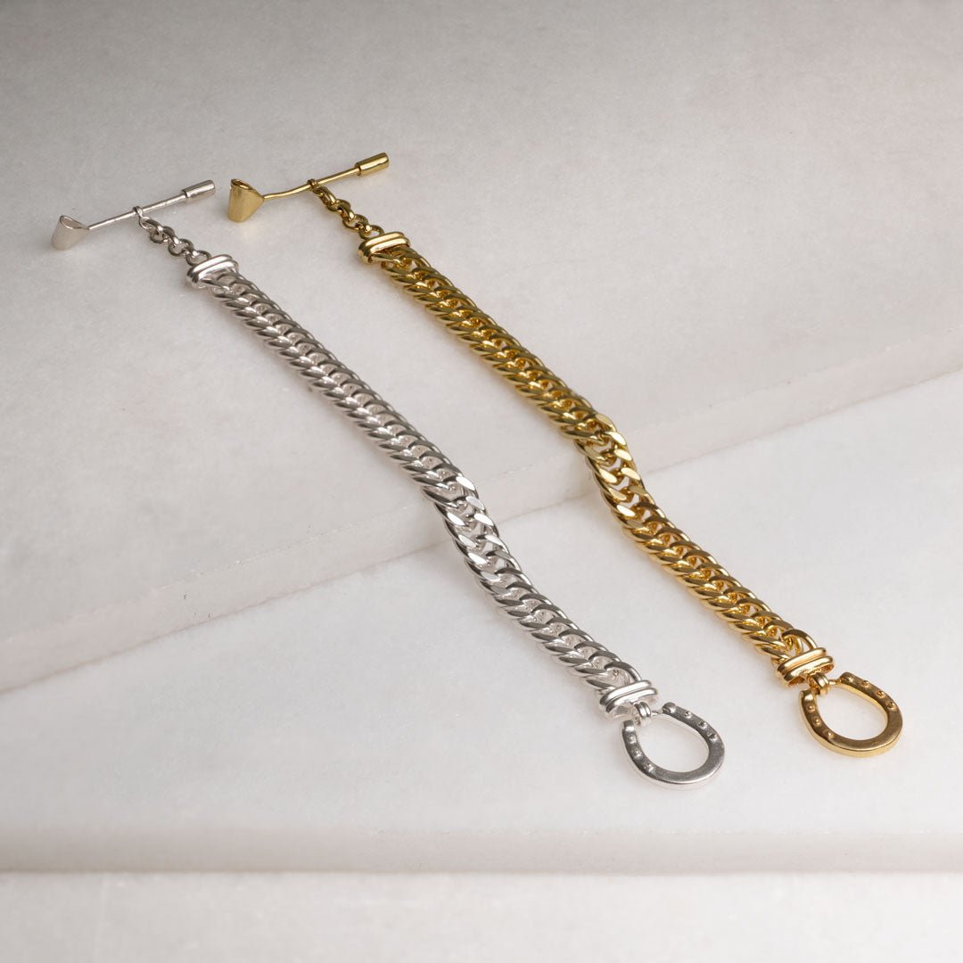 Cavaletti - T Bar Horseshoe Clasp Bracelet in Gold