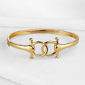 Talisman - Equestrian Horse Bit Bracelet in Gold